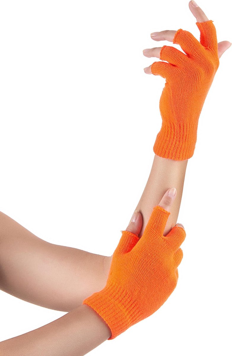 ESPA - Oranje vingerloze handschoenen - Accessoires > Handschoenen